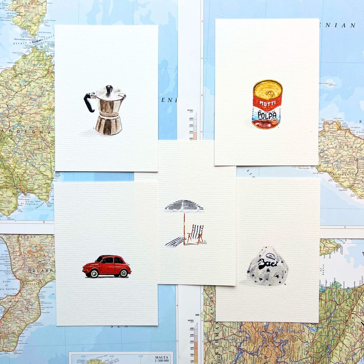 Different Postcards (Pack of 5)