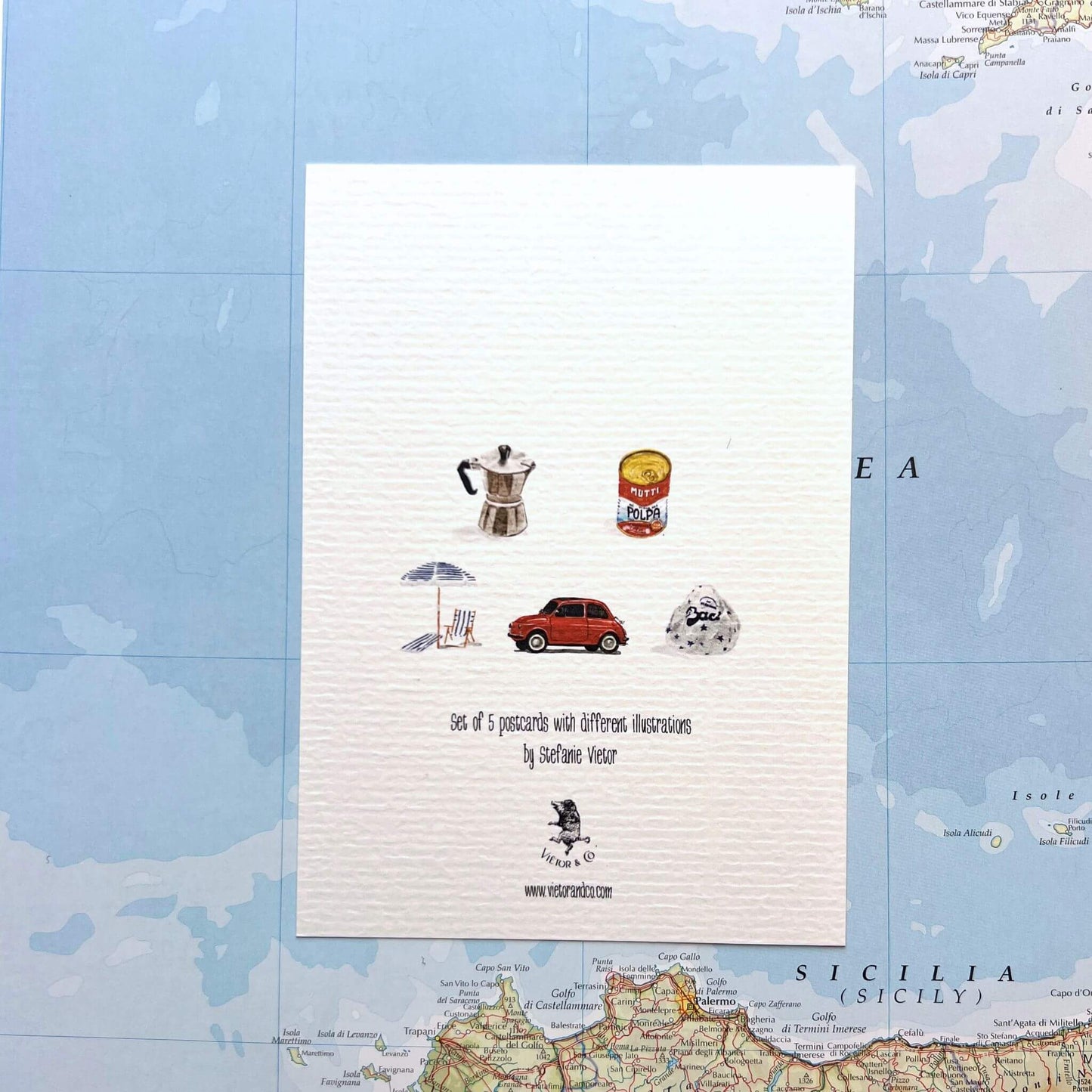 Different Postcards (Pack of 5)