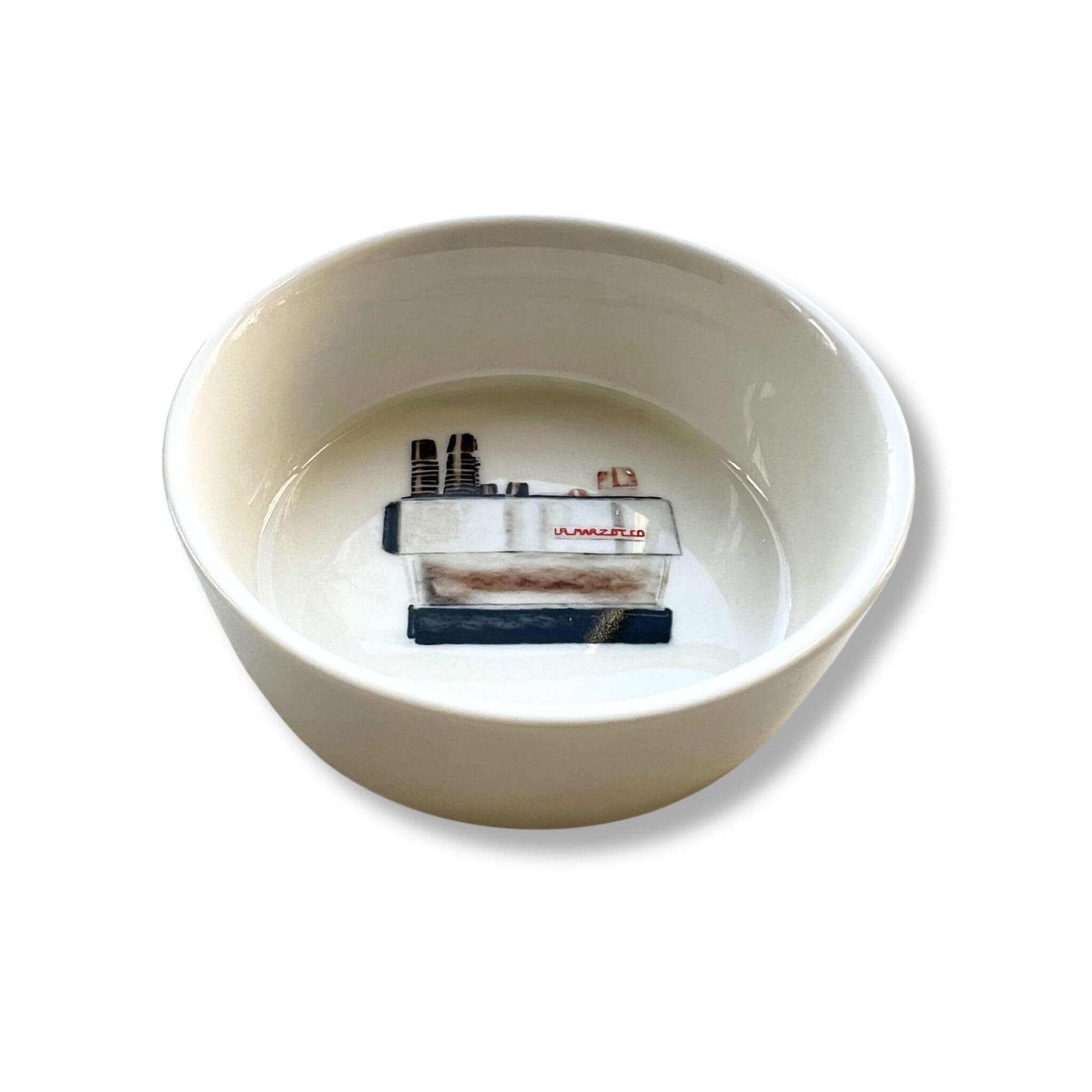 Rameskin size 3x9cm porcelain with LaMarzocco illustration by Stefanie Vietor