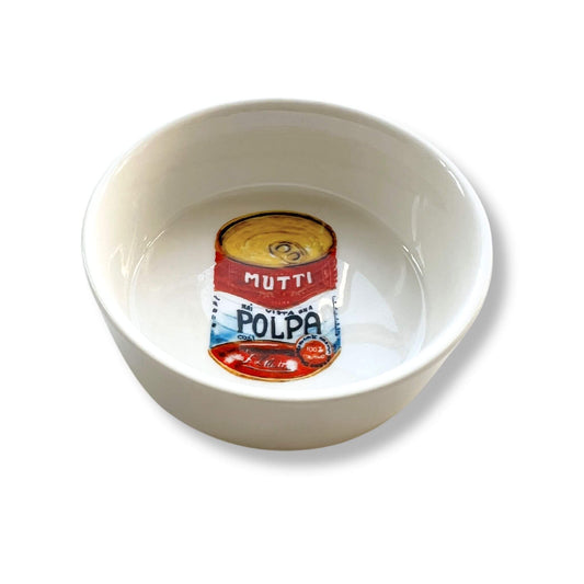 Rameskin size 3x9cm porcelain with Polp Mutti Can illustration by Stefanie Vietor