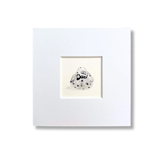 Framed artwork of illustration of a Baci by Stefanie Vietor 10x10cm
